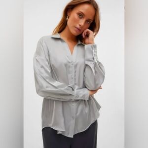 Oversized Satin Shirt